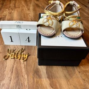 Gucci Gold Sandals